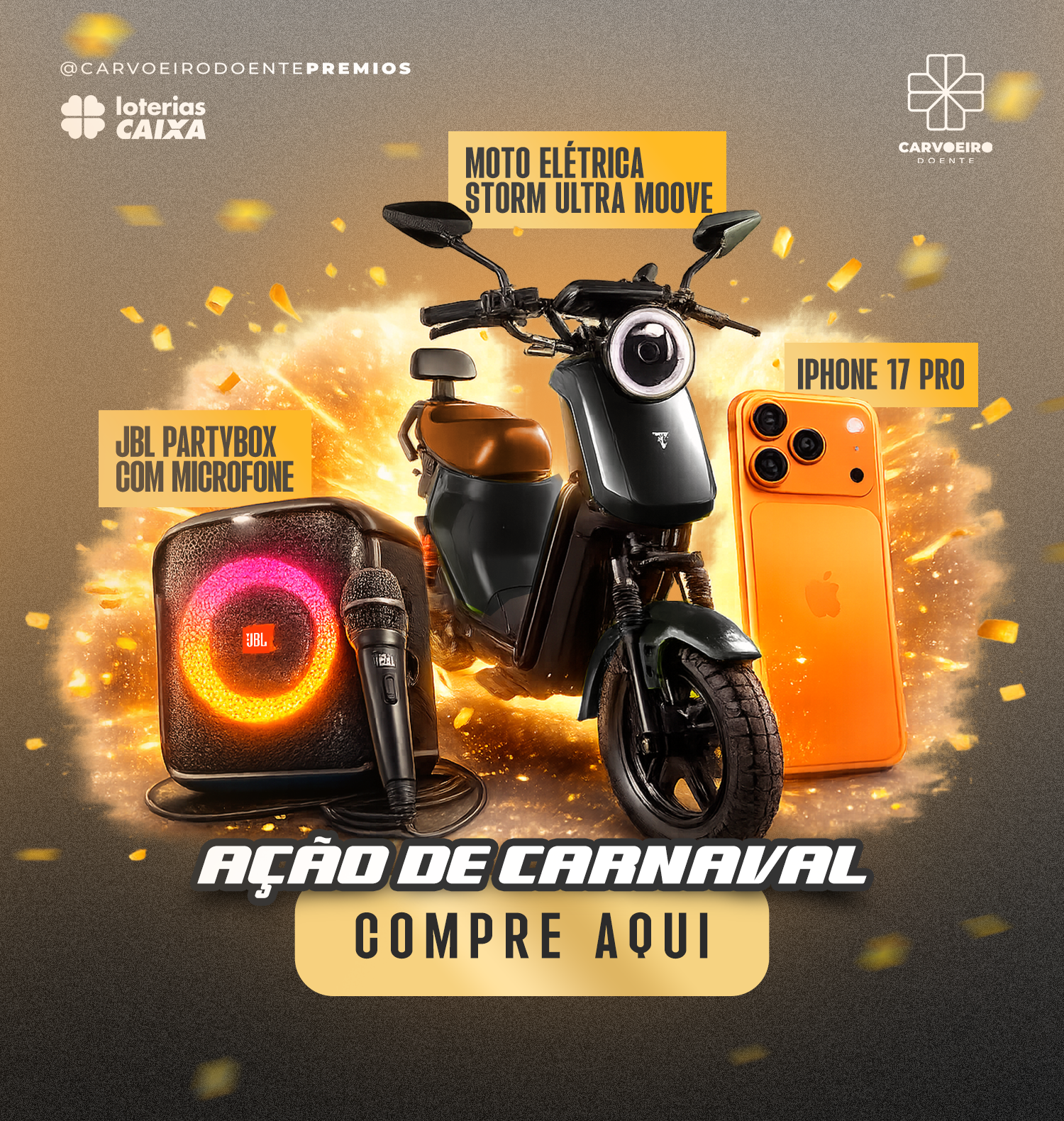 🎭 AÇÃO DE CARNAVAL CD PRÊMIOS
